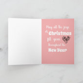 Freude-Karte mit Poinsettias Feiertagskarte (Innenseite)