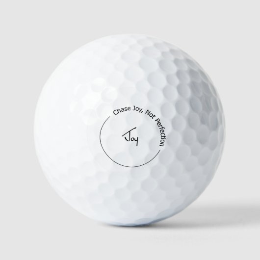 Freude, keine Perfektion Golfball (Vorderseite)