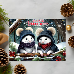 Freude KJV Bibel Niedlichen Weihnachtsmäuse Christ Feiertagskarte