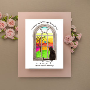 Freude kommt am Morgen Inspirierend Postkarte