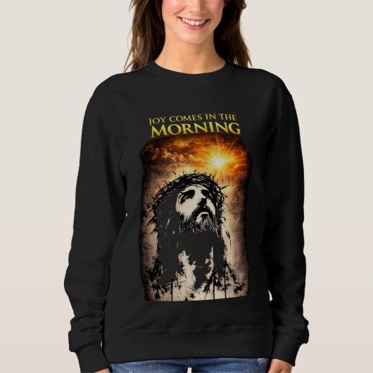 Freude kommt am Morgen Sweatshirt (Vorderseite)