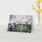 "Freude kommt, Kummer sagt, wir wissen nicht wie." Karte (Gelbe Blume)