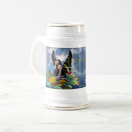 Freude Leng - Fantasie-Bier Stein Bierglas (Vorderseite Links)