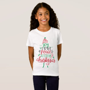 Freude Liebe Frieden Glaube Weihnachten T-Shirt