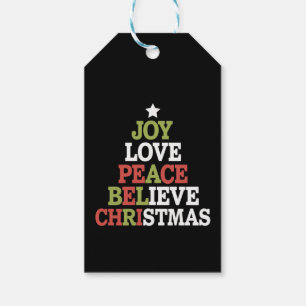 Freude Liebe Frieden Glaube Weihnachtsbaum Familie Geschenkanhänger