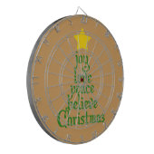 Freude, Liebe, Frieden, Glauben, Weihnachten Dartscheibe (Vorderseite Links)