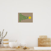 Freude, Liebe, Frieden, Glauben, Weihnachten Poster (Küche)