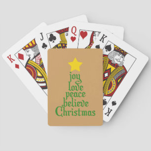 Freude, Liebe, Frieden, Glauben, Weihnachten Spielkarten