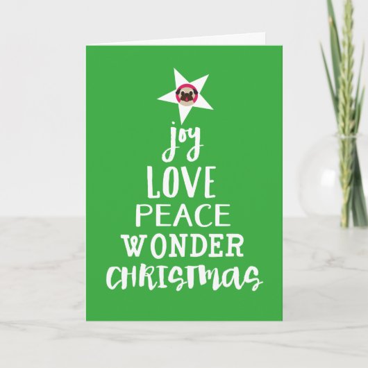 Freude, Liebe, Frieden, Wunder, Weihnachten Tree S (Vorderseite)