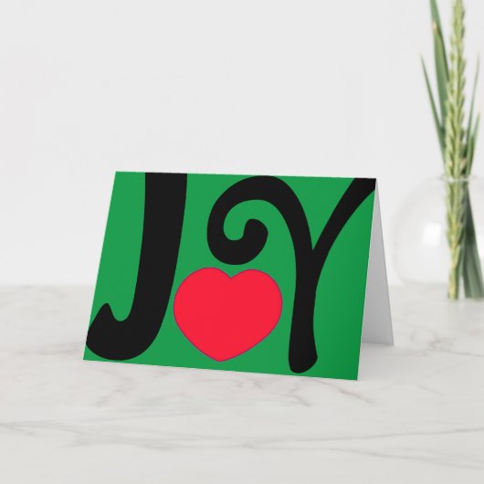 Freude-Liebe-Herz-Feiertag Feiertagskarte (Vorderseite)