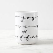 Freude, Liebe & Kaffee | Eleganter Handschriftenur Kaffeetasse (Mittel)