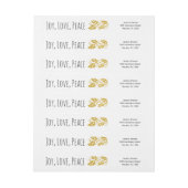 Freude, Liebe, Peace gold Glitzer Heiligbeere-Tren (Bogen)