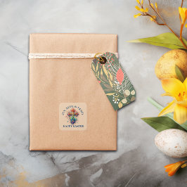 Freude, Liebe und Frieden - Ostern | Quadratischer Aufkleber