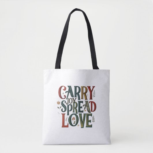 Freude, Liebe verbreiten Schulter Tasche (Vorderseite)