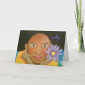 Freude-Mädchen-Gruß-Karten Karte (Vorderseite)