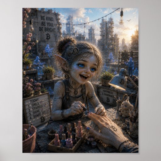 Freude / Maniküre / Dach Poster (Vorne)