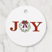 Freude mit Kranz Geschenkanhänger (Vorderseite)