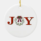 Freude mit Kranz Keramik Ornament (Hinten)