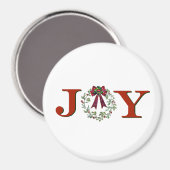 Freude mit Kranz Magnet (Vorderseite/Rückseite)