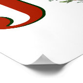 Freude mit Kranz Poster (Ecke)