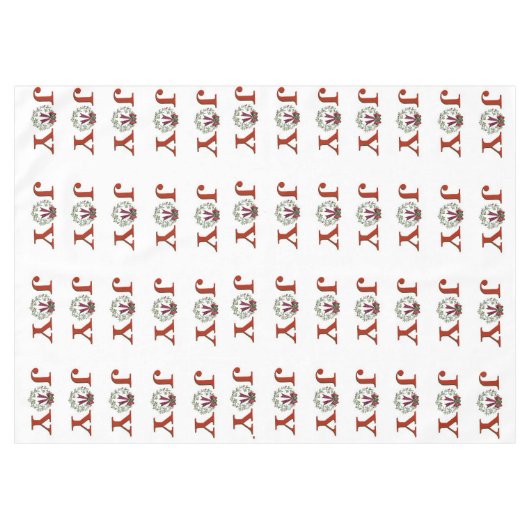 Freude mit Kranz Tischdecke (Vorderseite (Horizontal))