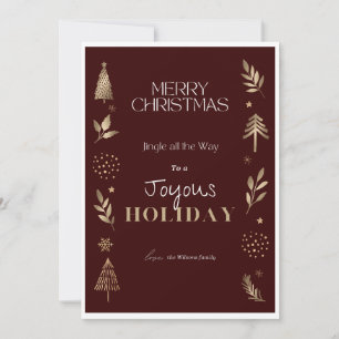 Freude mit Minimalistischer Weihnachtskartenvorlag Einladung