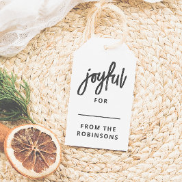 Freude | Moderne Weihnachtsbriefe Geschenkanhänger