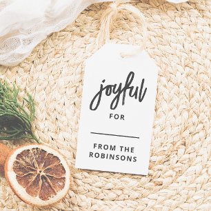 Freude   Moderne Weihnachtsbriefe Geschenkanhänger