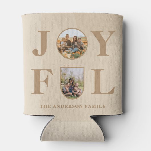 Freude | Modernes Minimalistisches Beige Arch Zwei Dosenkühler (Rückseite)