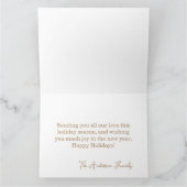 Freude | Modernes Minimalistisches Beige Arch Zwei Karte (Innenseite)