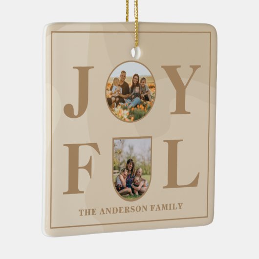 Freude | Modernes Minimalistisches Beige Arch Zwei Keramikornament (Rechts)