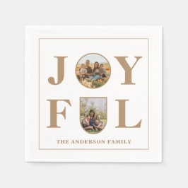 Freude | Modernes Minimalistisches Beige Arch Zwei Serviette