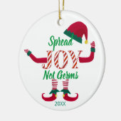 Freude nicht Keime verbreiten 2020 covid19 Speiche Keramik Ornament (Links)