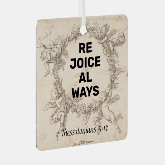 Freude Ornament Aus Metall (Vorderseite Rechts)