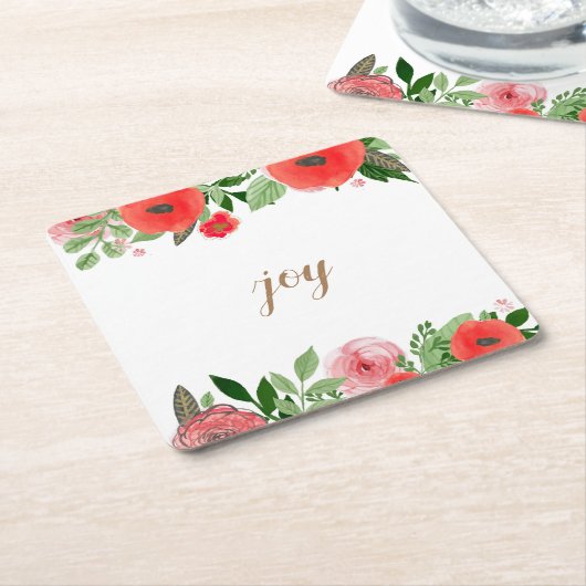 Freude-PapierUntersetzer Rechteckiger Pappuntersetzer (angewinkelt)