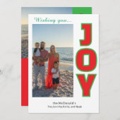 Freude Personalisierte Foto-Collage-Weihnachtskart Feiertagskarte (Vorne/Hinten)