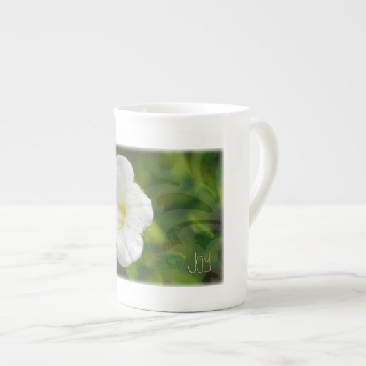 Freude-Petunie Porzellantasse (Vorderseite Rechts)