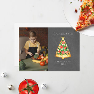 Freude Pizza Liebe Tafelbild Foto Feiertagskarte