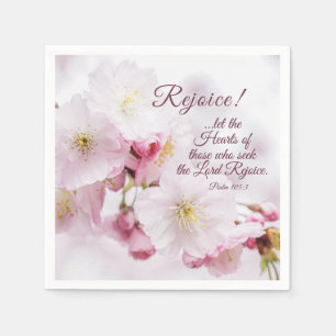 Freude Psalm 105:3 Kirschblüten Frühlingsfest Oste Serviette