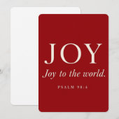 FREUDE | Psalm 98:4 | Weihnachtsgeschenk Einladung (Vorne/Hinten)