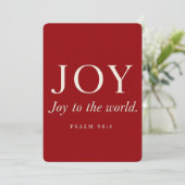 FREUDE | Psalm 98:4 | Weihnachtsgeschenk Einladung (Stehend Vorderseite)