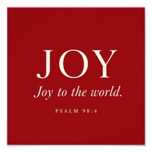 FREUDE   Psalm 98:4   Weihnachtsgeschenk Fotodruck