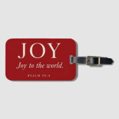 FREUDE | Psalm 98:4 | Weihnachtsgeschenk Gepäckanhänger (Vorderseite (Horizontal))