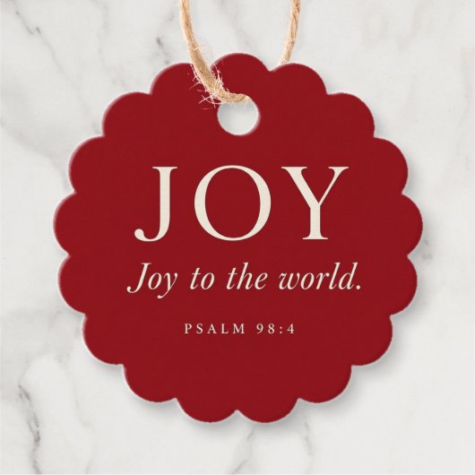 FREUDE | Psalm 98:4 | Weihnachtsgeschenk Geschenkanhänger (Vorderseite)