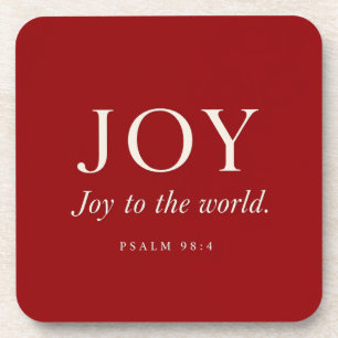 FREUDE   Psalm 98:4   Weihnachtsgeschenk Getränkeuntersetzer