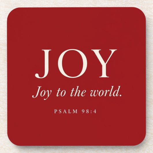 FREUDE | Psalm 98:4 | Weihnachtsgeschenk Getränkeuntersetzer (Vorderseite)