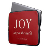 FREUDE | Psalm 98:4 | Weihnachtsgeschenk Laptopschutzhülle (Vorderseite Links)