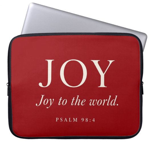 FREUDE | Psalm 98:4 | Weihnachtsgeschenk Laptopschutzhülle (Vorderseite)