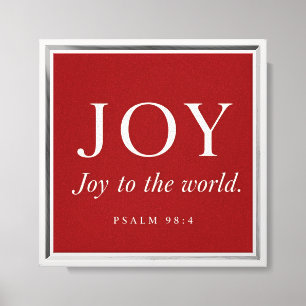 FREUDE Psalm 98:4 Weihnachtsgeschenk Leinwanddruck