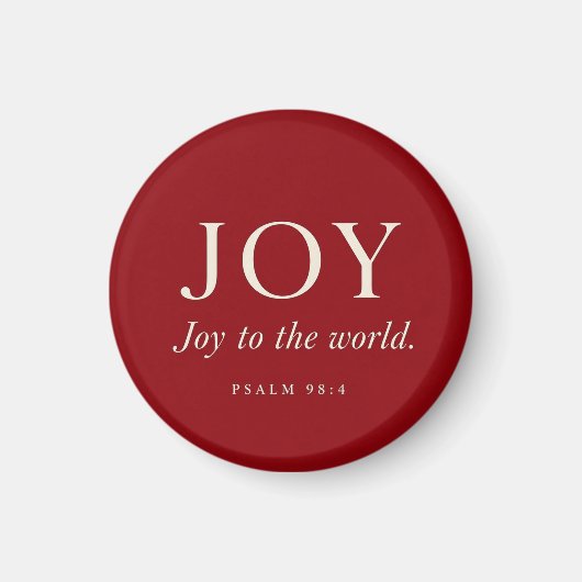 FREUDE | Psalm 98:4 | Weihnachtsgeschenk Magnet (Vorne)